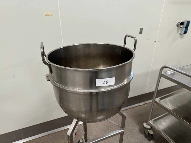 Rvs 60 liter bekken met trolley - afbeelding 2 van  4
