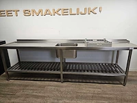 Rvs aanvoertafel 300cm - afbeelding 1 van  4