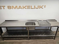 Rvs aanvoertafel 300cm - afbeelding 3 van  4