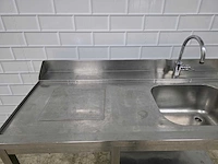 Rvs aanvoertafel met mengkraan - afbeelding 4 van  6