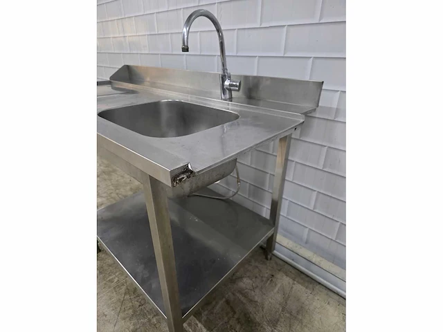 Rvs aanvoertafel met mengkraan - afbeelding 6 van  6