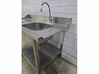 Rvs aanvoertafel met mengkraan - afbeelding 6 van  6