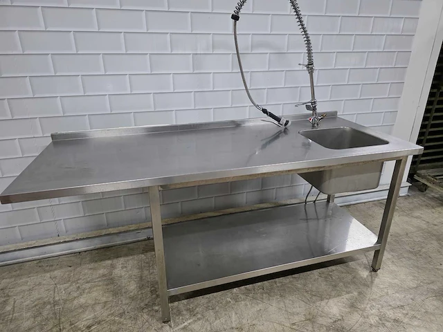 Rvs aanvoertafel met sproeidouche - afbeelding 6 van  6