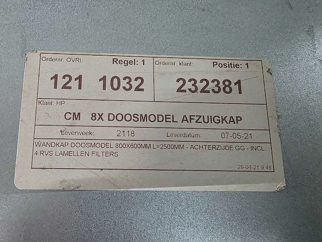 Rvs afzuigkap inclusief verlichting - afbeelding 4 van  8