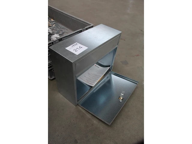 Rvs brievenbus allux. afmeting 39 x 15 cm. hoogte 33 cm. - afbeelding 2 van  2