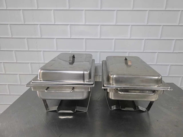 Rvs chafing dish (2x) - afbeelding 1 van  3