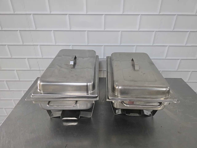Rvs chafing dish (2x) - afbeelding 2 van  3