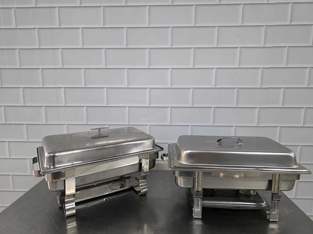 Rvs chafing dish (2x) - afbeelding 1 van  6