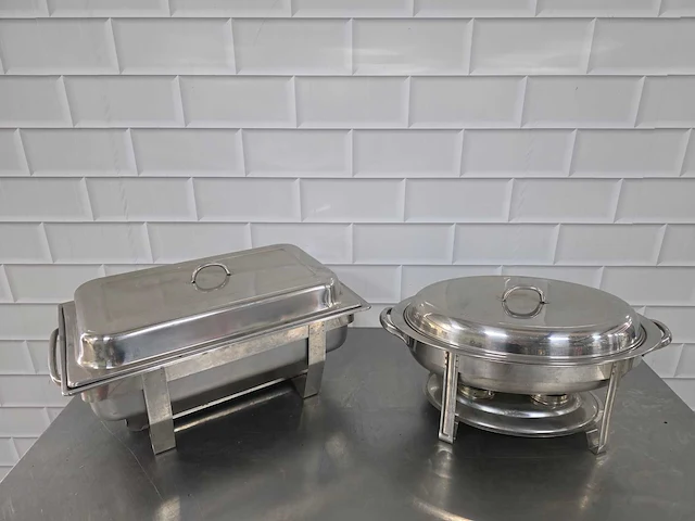Rvs chafing dish (2x) - afbeelding 2 van  6