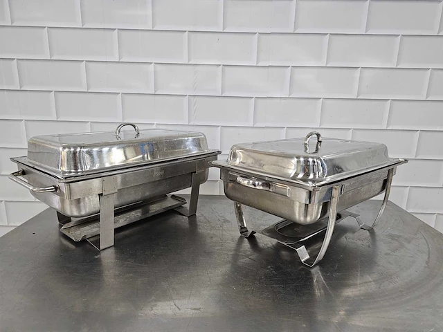 Rvs chafing dish (2x) - afbeelding 2 van  3