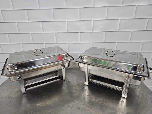 Rvs chafing dish (2x) - afbeelding 2 van  3