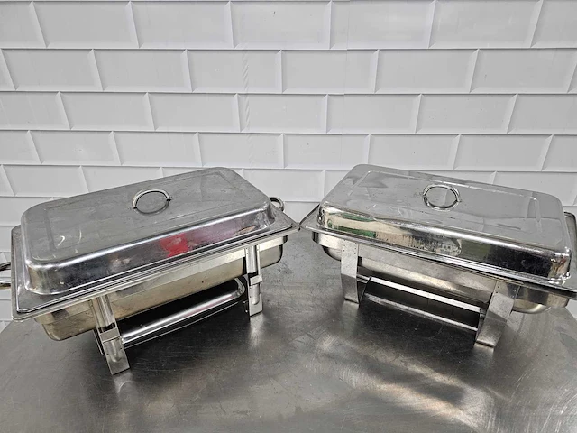 Rvs chafing dish (2x) - afbeelding 2 van  3
