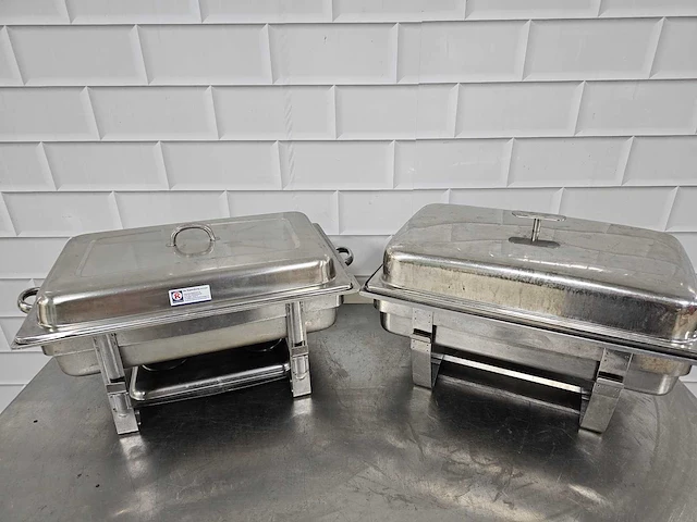 Rvs chafing dish (2x) - afbeelding 2 van  3