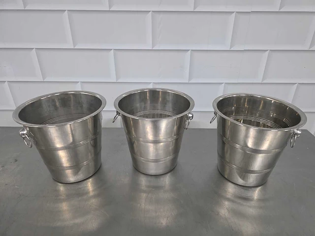 Rvs champagnekoeler (3x) - afbeelding 2 van  3
