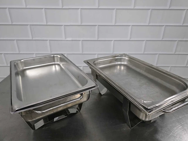 Rvs chaving dish (2x) - afbeelding 3 van  4