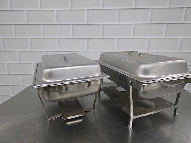 Rvs chaving dish (2x) - afbeelding 2 van  4