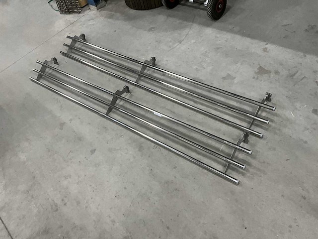 Rvs dienbladen geleider (2x) - afbeelding 2 van  5