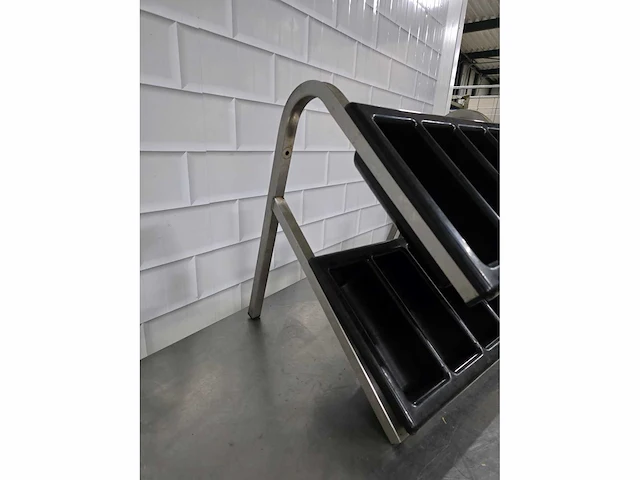 Rvs dubbele bestek bak houder - afbeelding 4 van  4