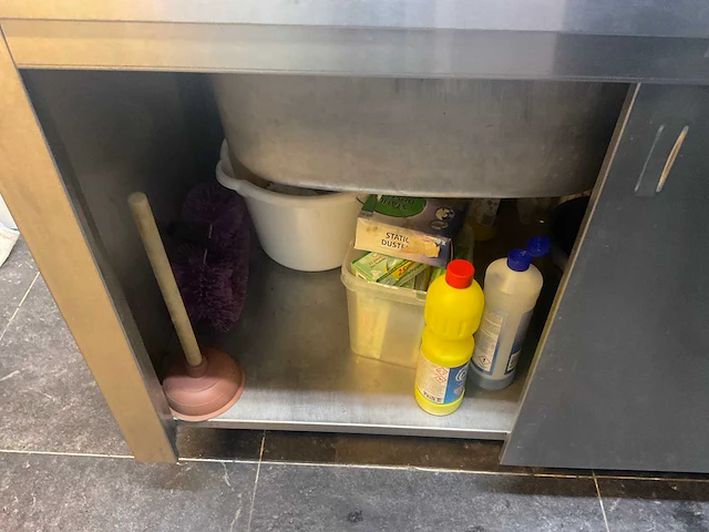 Rvs dubbele spoelbak met voorspoeldouche - afbeelding 7 van  9