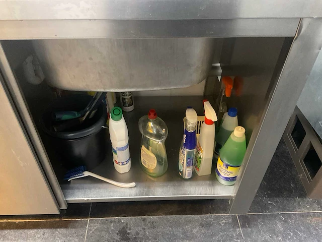 Rvs dubbele spoelbak met voorspoeldouche - afbeelding 8 van  9