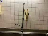 Rvs dubbele spoeltafel met sproeikraan - afbeelding 4 van  5