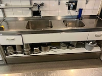 Rvs dubbele spoeltafel - afbeelding 5 van  7