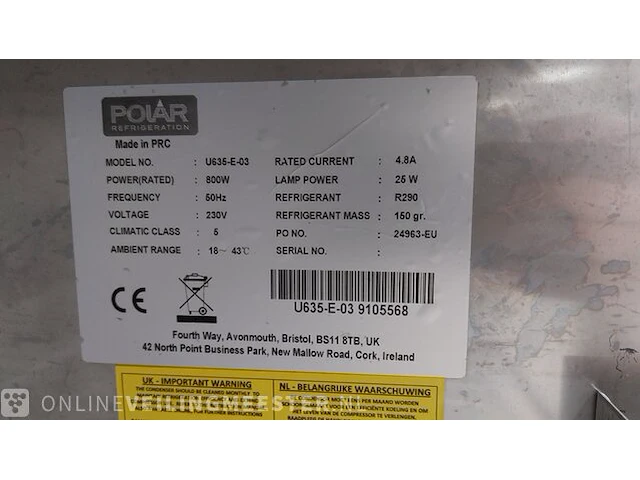 Rvs dubbele vriezer polar, u635-e-03 - afbeelding 8 van  8