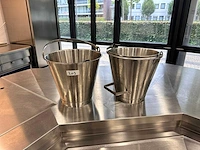 Rvs emmer (2x) - afbeelding 1 van  2