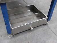 Rvs filter- / spoelbak met afmeting 92 x 74 x 26 cm. - afbeelding 2 van  2