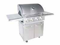 Rvs gasbarbecue - 4 branders met zijbrander