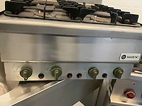 Rvs gasfornuis, kooktafel en spoelbank (3x) - afbeelding 7 van  13