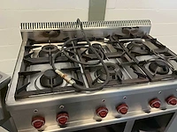 Rvs gasfornuis, kooktafel en spoelbank (3x) - afbeelding 9 van  13