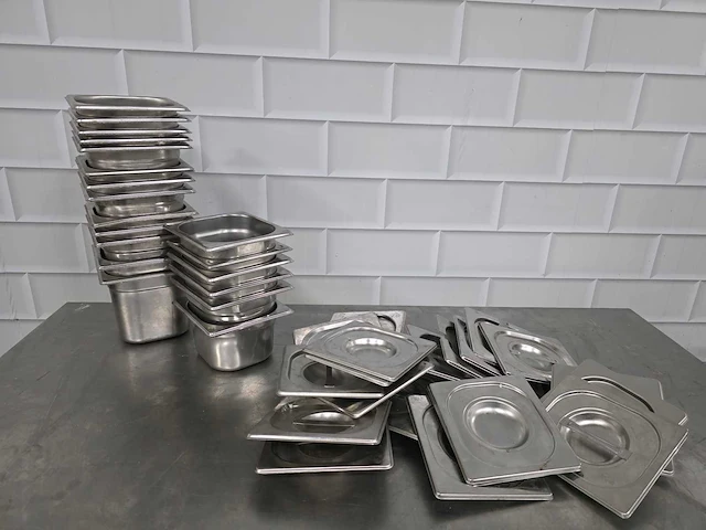 Rvs gastronormbak inclusief deksel (20x) - afbeelding 2 van  3