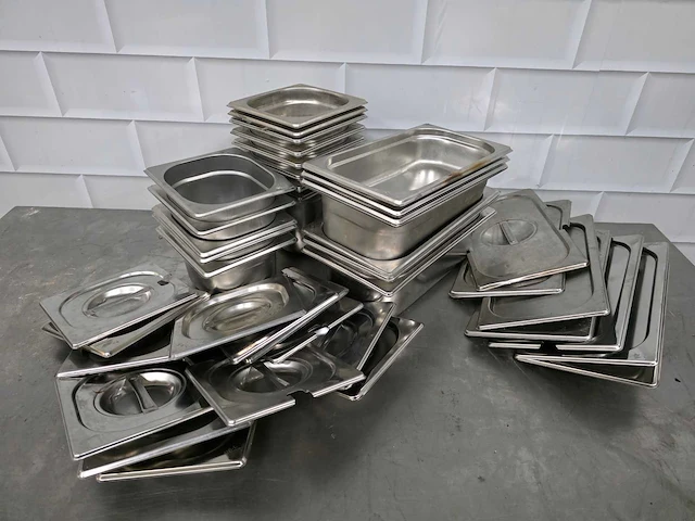 Rvs gastronormbak inclusief deksel (20x) - afbeelding 1 van  3