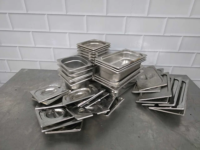 Rvs gastronormbak inclusief deksel (20x) - afbeelding 2 van  3