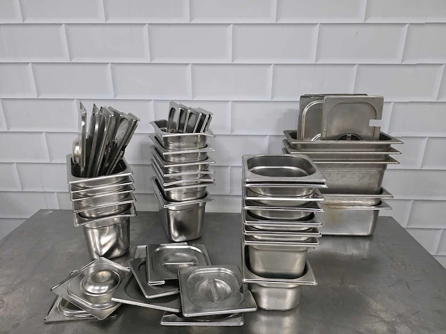 Rvs gastronormbak inclusief deksel (25x) - afbeelding 1 van  3