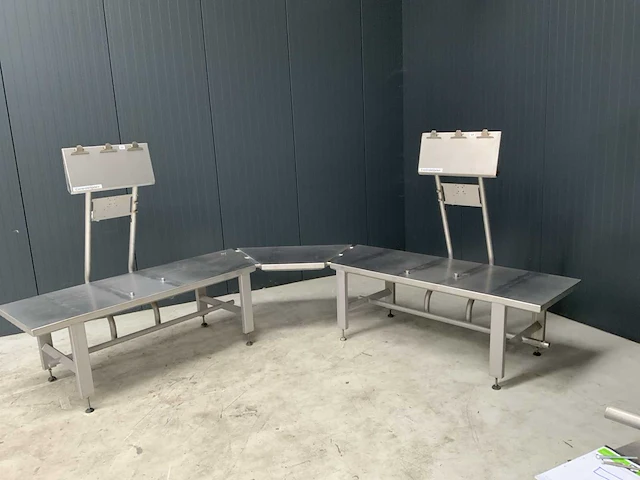 Rvs hoek werktafel - afbeelding 1 van  6