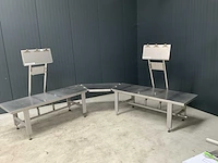 Rvs hoek werktafel - afbeelding 1 van  6