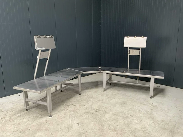 Rvs hoek werktafel - afbeelding 2 van  6