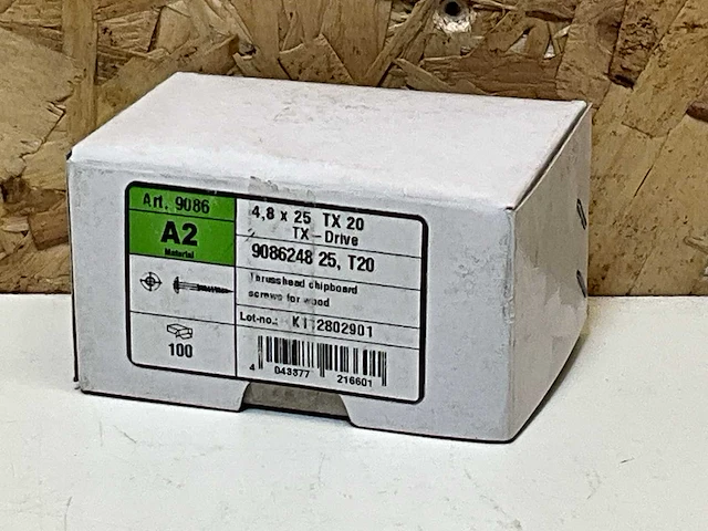 Rvs houtschroef (1700x) - afbeelding 1 van  3