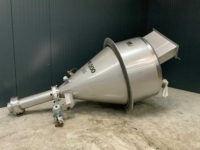Rvs j-tec silo hopper met afsluiter - afbeelding 2 van  9