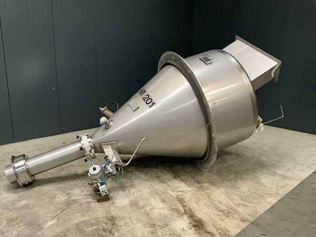 Rvs j-tec silo hopper met afsluiter - afbeelding 2 van  8