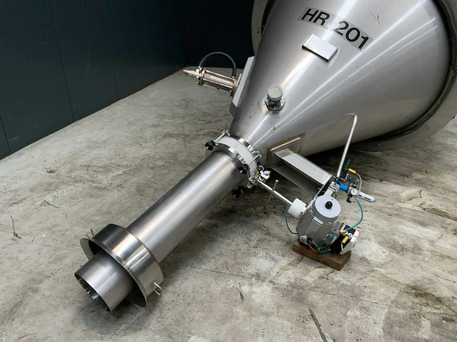 Rvs j-tec silo hopper met afsluiter - afbeelding 5 van  8