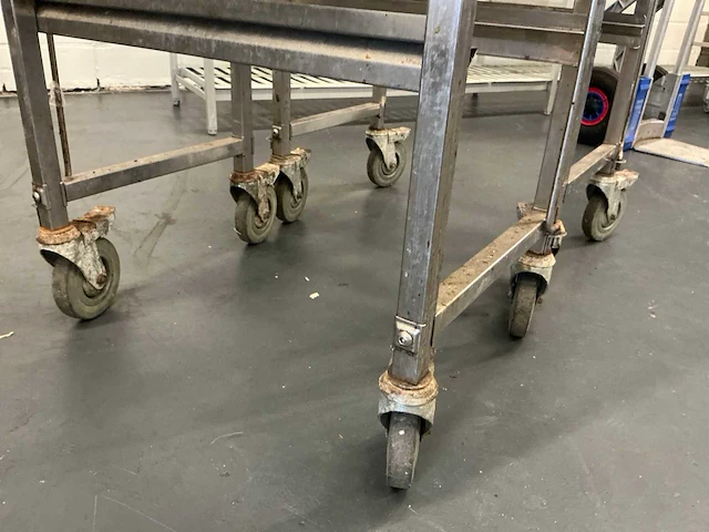 Rvs koelkastrek, 2x regnalwagen, opbergkar, steekwagen - afbeelding 3 van  11