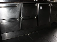 Rvs koelmeubel met deur en 4 laden. afmeting 180 x 70 x 87 cm. - afbeelding 2 van  2