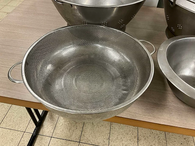 Rvs kom en vergiet (4x) - afbeelding 5 van  6