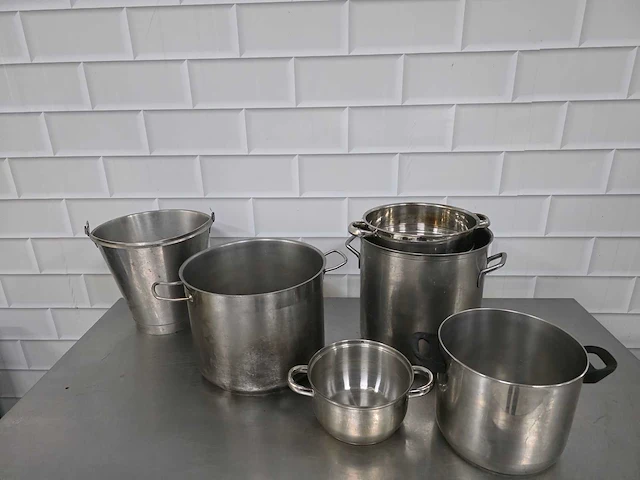 Rvs (kook) pan (6x) - afbeelding 1 van  3