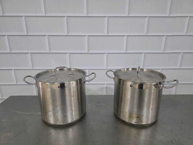 Rvs kookpan (2x) - afbeelding 1 van  6