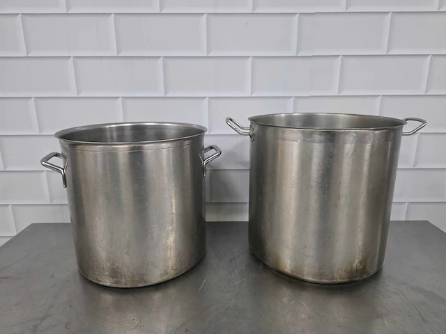 Rvs kookpan (2x) - afbeelding 1 van  3