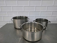 Rvs kookpan (3x) - afbeelding 1 van  3